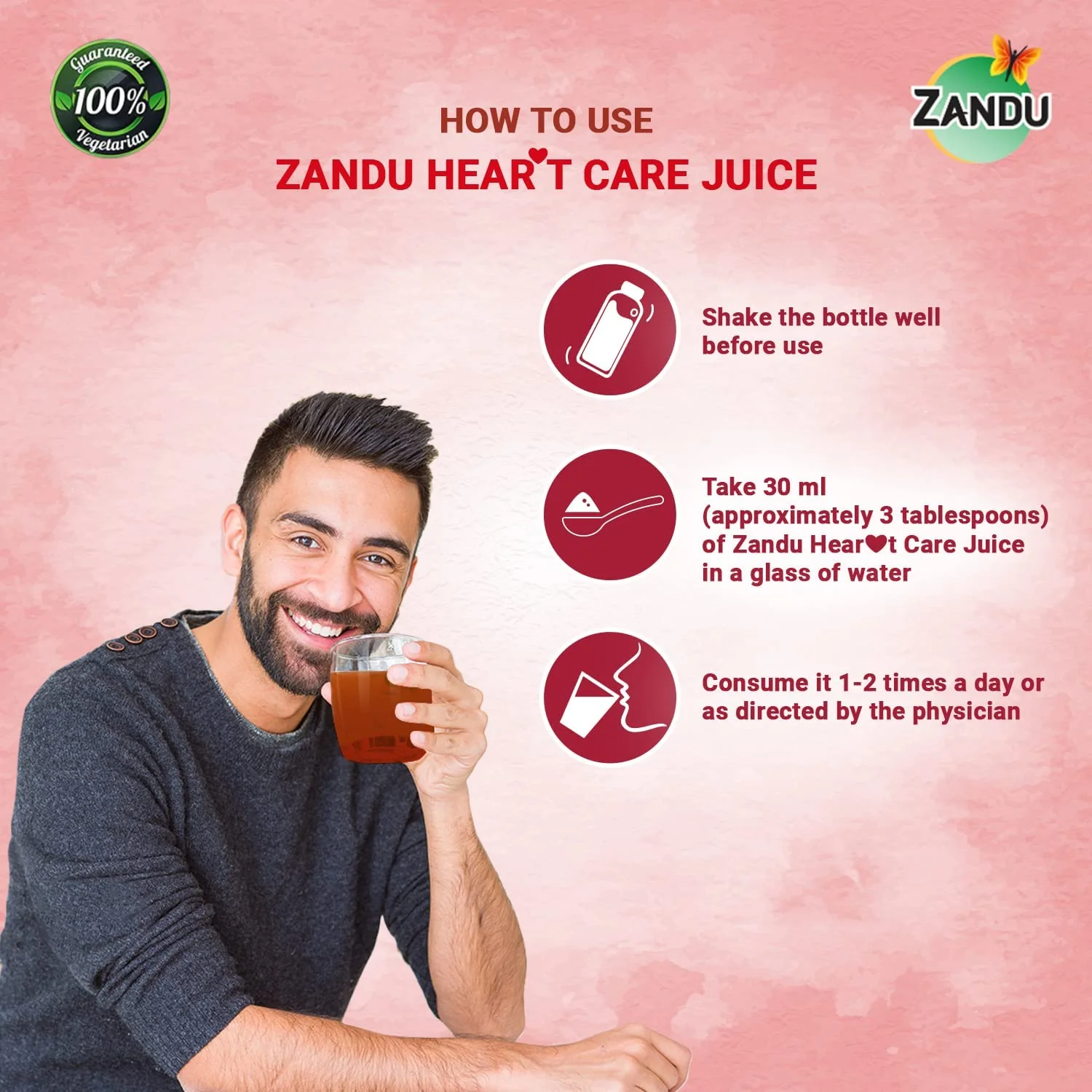 Zandu Heart Care Juice With Lauki & Amla, Helps Maintain Healthy Heart Function, Relieves Stress & Boosts Immunity | 500ml 1.1lbs - Image 4